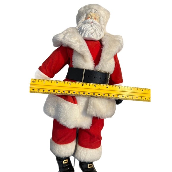 Vintage House Of Lloyd Santa Claus Doll W Stand Porcelain Cloth Body 17” Tall - Picture 5 of 5